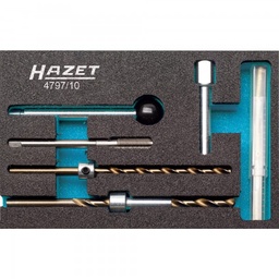 Hazet 4797/10 Kit di riparazione della filettatura per la vite di fissaggio dell'iniettore
