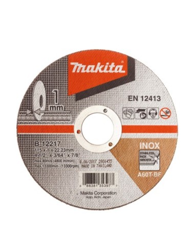 [B-12217] Makita B-12217 Disque à tronçonner  115/22,23 A60T